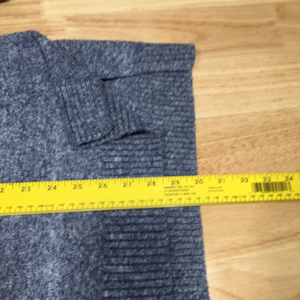 Market & Spruce Womens 2X Blue Marled Knit Raglan Sweater Tunic